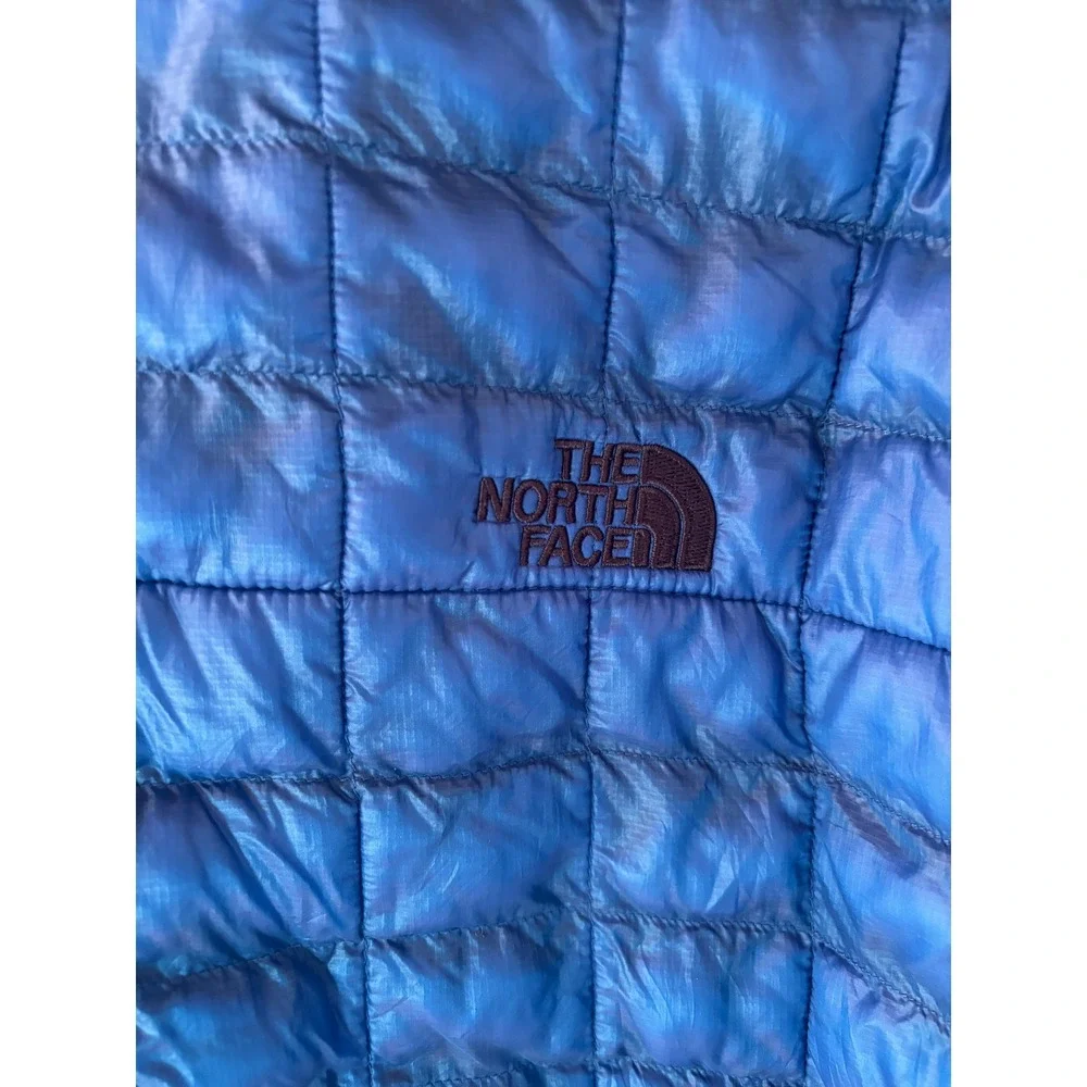 The North Face Mens ThermoBall Full Zip Puffer‎ Jacket Blue Quilted Medium